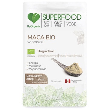 BEORGANIC MACA BIO Powder 200 G Super Foods