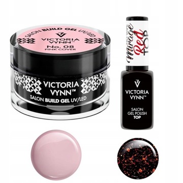 Victoria vynn набір будівельного гелю Build Gel 08 Cover Pink + Top Red Mirage