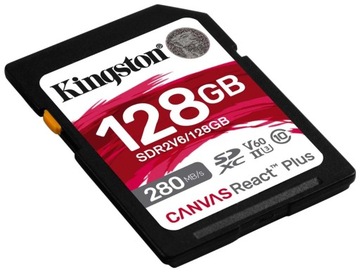 Kingston SDXC 128GB Canvas React Plus SDXC UHS-II 280R / 100W U3 V60