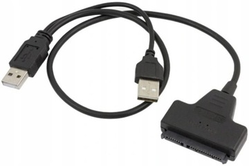 SATA USB 2.0 двойной мощность адаптер кабель мост диск 2.5 SSD HDD