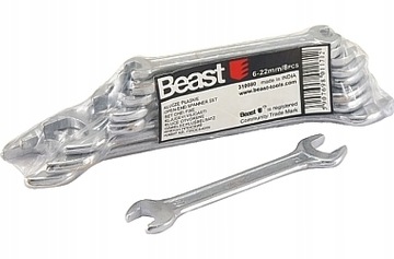 Плоскі Ключі 6-22 мм набір з 8 шт Beast 310080