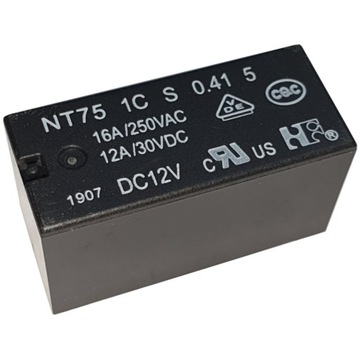 Реле NT75 1C S 16A 12V перемикається Нінбо