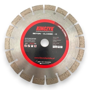 Алмазный диск KINCZYK бетон CLASSIC-C 230mm