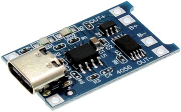 Зарядний пристрій 18650 Li-Ion Li-Pol TP4056 1A / 1S USB Type C Arduino ESP