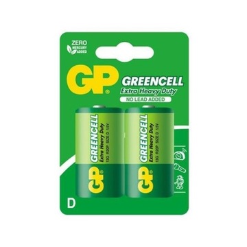 2x батарея GREENCELL D R20 1.5 V сильна GP Batteries