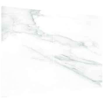 Скляна обробна дошка білий мармур 2x 30x52 см
