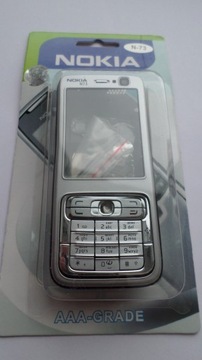 Новый чехол для Nokia N73 серебристый и клавиатура