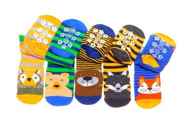 5X веселі кольорові дитячі шкарпетки нековзні ABS 18-20 80 86
