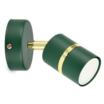 Настенный светильник труба зеленый злотый GU10