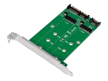 LOGILINK PC0086 2x SATA до 2x м. 2 SATA SSD адаптер