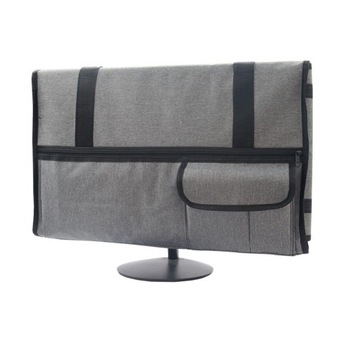 Monitor Carrying Case with Handle, Multiple Pockets, Strong Buckle Gray