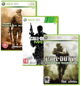 Call of Duty Modern Warfare 2 + 3 + 4 3-ігри XBOX 360