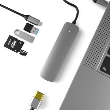 Bx6h 6 в 1 USB-C концентратор тип C до USB 2.0 / 3.0 адаптер