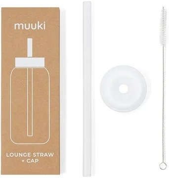 Muuki силиконовая солома для бутылки + крышка + очиститель