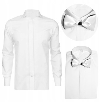 Елегантна біла сорочка для хлопчиків з краваткою-метеликом 134