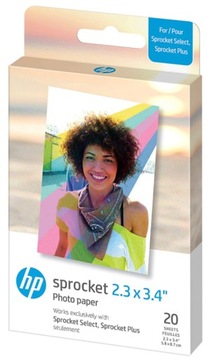 HP SPROCKET ZINK папір 2, 3x3, 4 HP Sprocket Select і плюс 20 штук