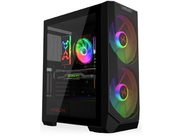Новий чохол для ПК Krux Gaming Midi Tower Glass H. Vortex 2 x RGB вентилятор охолодження