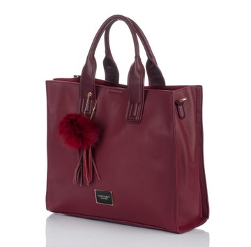Классическая сумка с кисточкой MONNARI Urban SHOPPER вместительная бордовая
