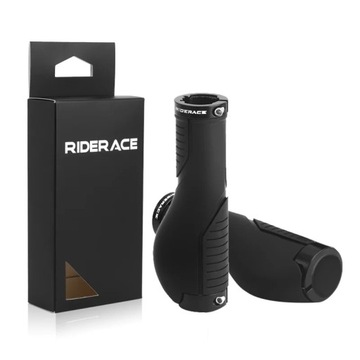 Контурні рукоятки lock-on RIDERACE RR9414 з крученими кільцями чорний