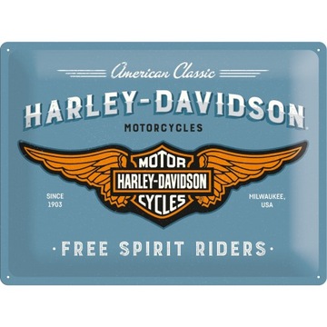 Жестяная вывеска Harley Davidson свободный дух всадника