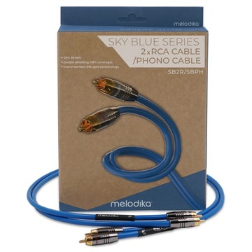 MELODIKA SB2R07 небесно-голубой кабель 2 RCA - 2X RCA CINCH аудио МЕЖСОЕДИНЕНИЕ 0,7 м