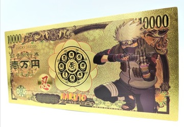 Наруто Какаши Хатаке Банкнота Позолоченная