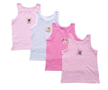PRIMARK майки широкі бретелі 4-Pack тварини 104cm 100% бавовна