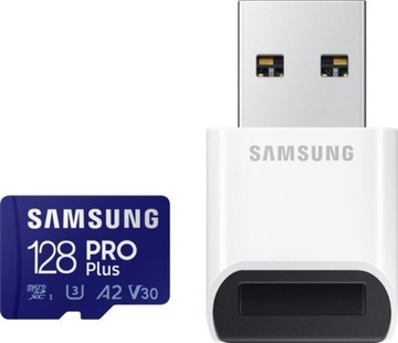 Карта пам'яті Samsung PRO Plus 2021 MicroSDXC 128 ГБ Class 10 UHS-I / U3 A2 V30