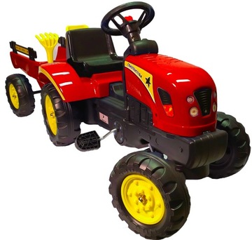 Педальный трактор с прицепом и аксессуарами 133 см