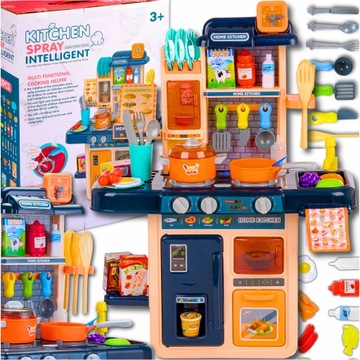 MEGA KIDS KITCHEN XXXL 43 ЕЛЕМЕНТИ КОНФОРКИ ПЛИТА ХОЛОДИЛЬНИК ІГРАШКА