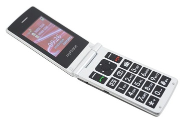 MyPhone Tango флип мобильный телефон черный и серебристый