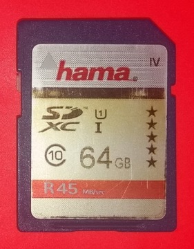 SDXC 64 GB > > H A M A > > 45MB / s