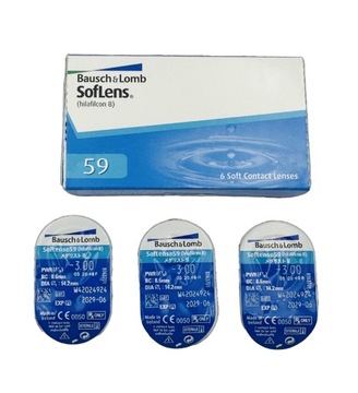 Контактні лінзи SofLens 59, 3 шт. Потужність -2,25 BC 8,6