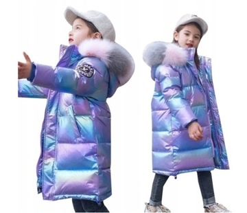 Парку тепла зимова куртка з капюшоном для дівчаток 120-170 см