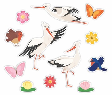 Весняне прикраса-лелеки і пташки (двосторонні)