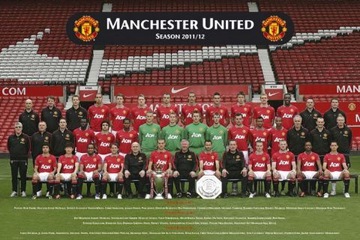 Манчестер Юнайтед команда плакат 91, 5x61 см