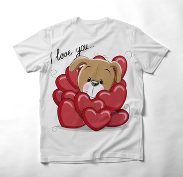 дитяча футболка Love Love День святого Валентина собака 140