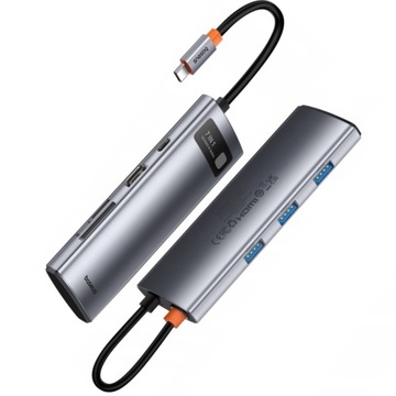 BASEUS USB-C КОНЦЕНТРАТОР АДАПТЕР USB3. 0 HDMI PD 100W TF / SD