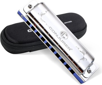 Conjurer Blues Harmonica C Major Beginner & Children Blues Harp C 10 Hole