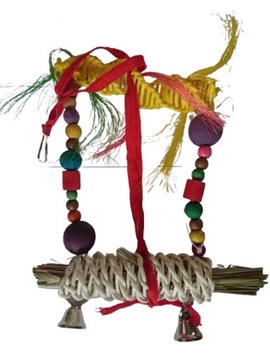 Kerbl игрушка качели для попугаев деревянные плетеные