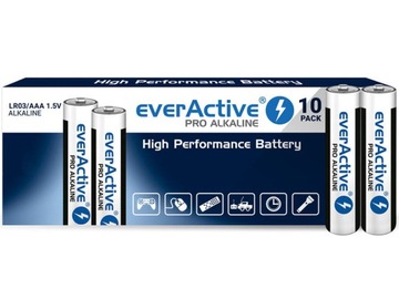 10x батарейки типа AAA lr3 R3 everActive Pro Alkaline