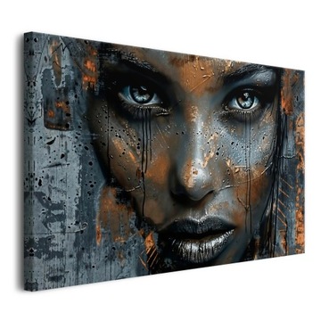Картина на полотні, настінні картини для вітальні, жіноче обличчя 80x120 см