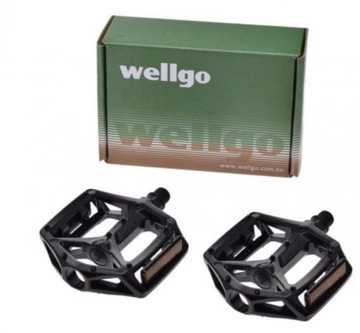 Педали велосипеда WELLGO алюминиевые платформы черные AWR0082