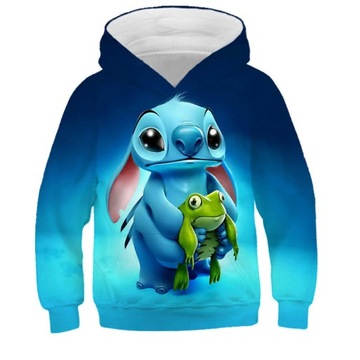 толстовка с капюшоном Stitch с 3D рисунком