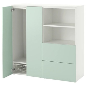 IKEA SMASTAD / PLATSA книжкова шафа білий / світло-зелений 120x42x123 см