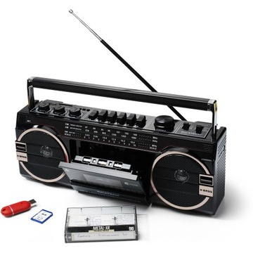 Ricatech Ghetto Blaster Boombox PR 1980, кассетный магнитофон, AM / FM / SW