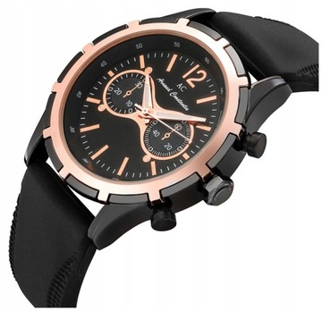 Мужские часы аналоговый черный ремешок 4 модели