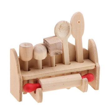 Кукольный домик миниатюрный 1: 12 деревянная кухонная утварь
