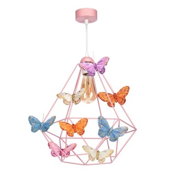 Большая бабочка подвесной светильник 1 розовый или белый