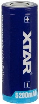 XTAR 26650-520pcm 5200mAh Li-ION Protected 3.7 V 7A